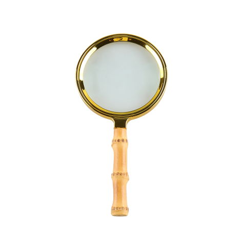 Kaca Pembesar Genggam Kaca Pembesar Gagang Akar Bambu Alami