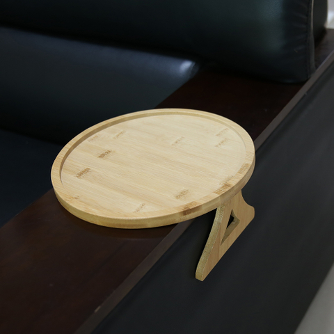 Bambus-Couch-Arm-Tisch, Sofa-Armlehne, Clip-on-Tablett