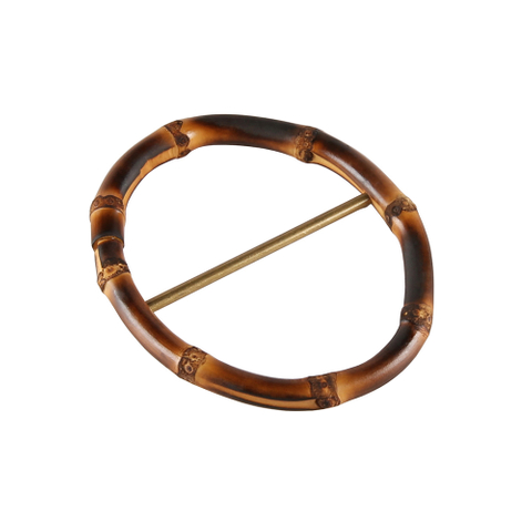 Gesper Akar Bambu Alami Oval